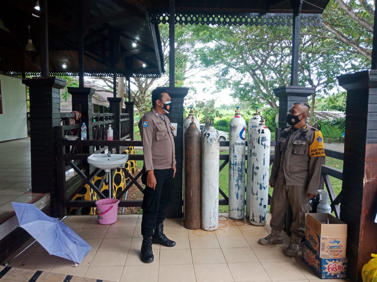 Polres Kutai Kartanegara dan Jajaran Polsek Melakukan Pengecekan Oksigen di RSUD (V24/AL)