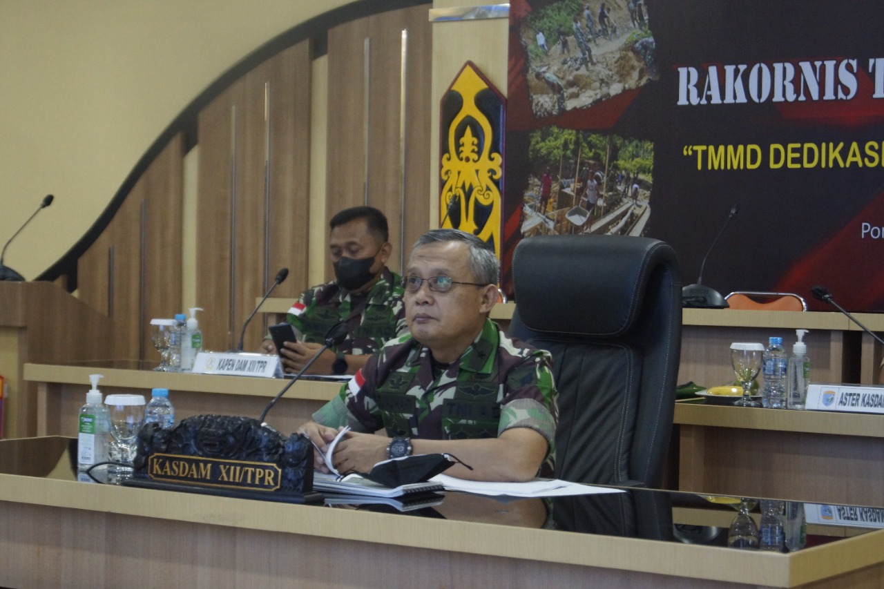 Brigjen TNI Djauhari, S.E., M.M., mengikuti Rapat Kerja Teknis, Kamis (24/03/22), (V24/Dedi)