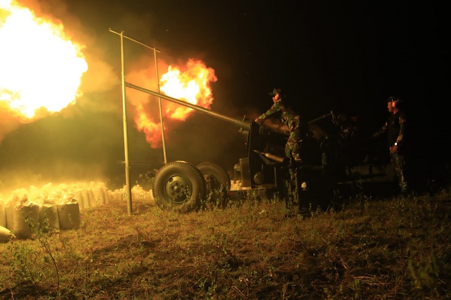 Walaupun Latihan Militernya Tidak Menggunakan Rudal, Persenjataan AA Sudah Cukup Melatih, Selasa (29/03/2022), (V24/AL)