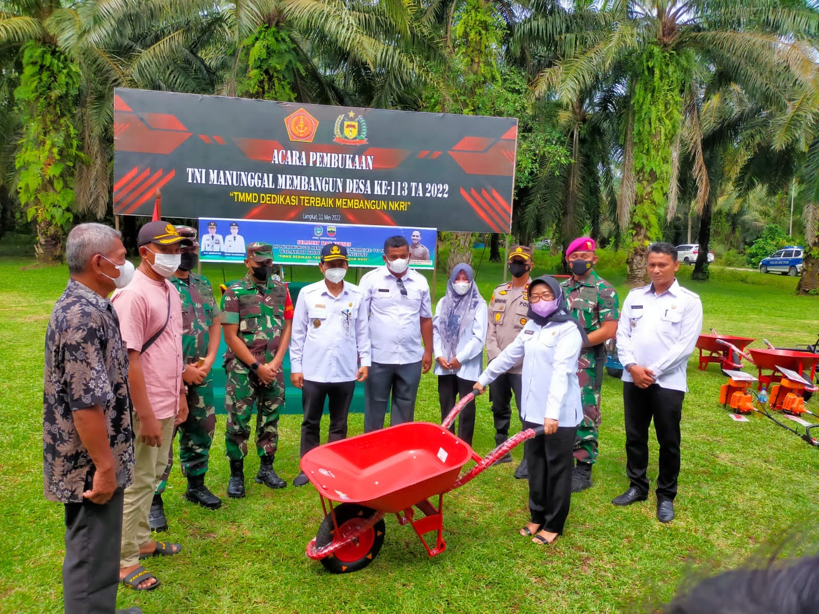 egiatan TMMD ke 113 Ta. 2022 yang dilaksanakan di Desa Lama, Rabu (11/05/2022), (Foto: V24/AL)