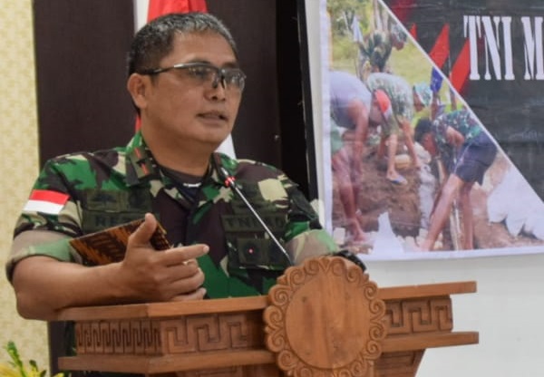 Korem 174/ATW Merauke Brigjen TNI E. Reza Pahlevi, S.E, Rabu (11/05/2022), (Foto: V24/AL)