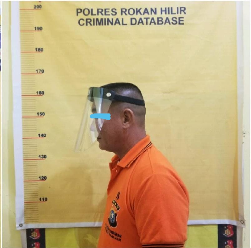 Polres Rokan Hilir, Senin (16/05/2022), (Foto: V24/Reza)