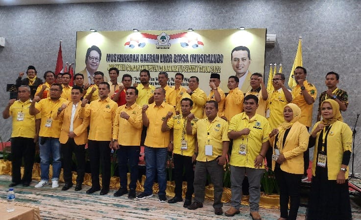 Partai Golkar di Kabupaten Labuhanbatu Selatan, Jumat (20/05/2022), (Foto: V24/AL)